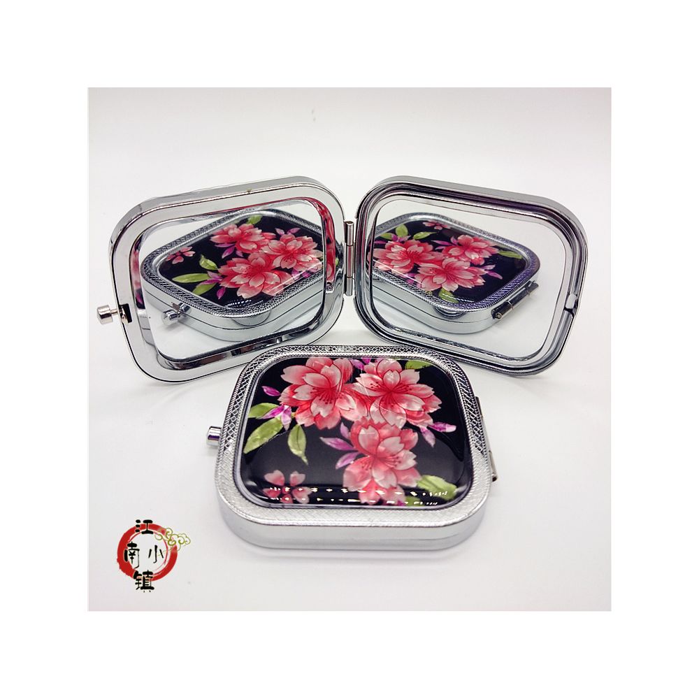 Collection of floral printed square pill boxes