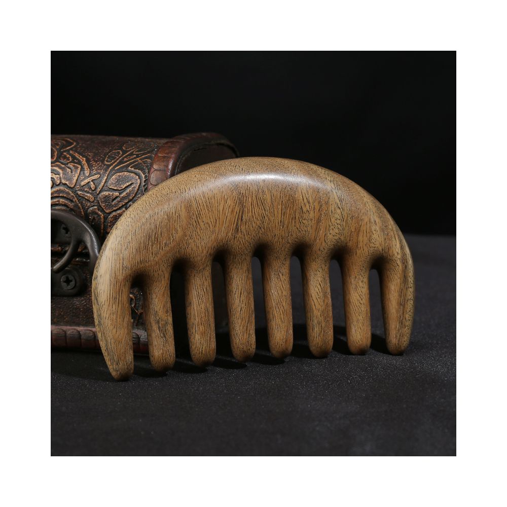Natural light wood scalp massage comb