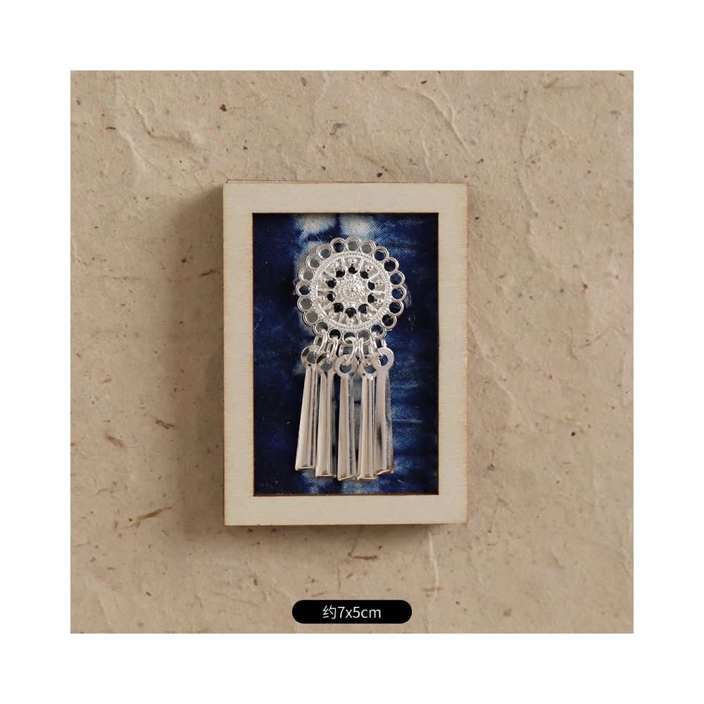 Long bar single tassel embroidery brooch 01