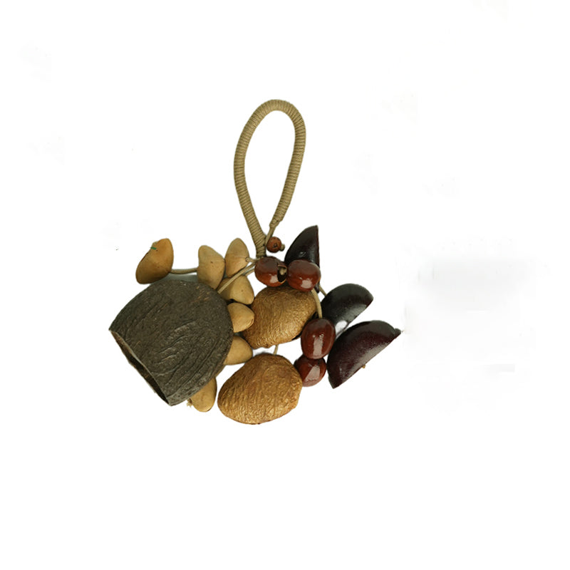 Loose mixed seed pod cluster charm, isolated plain white studio background | DIY Jade