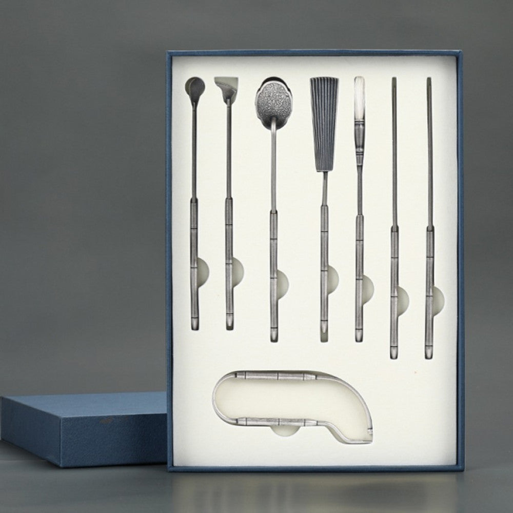 Complete metal incense tool set in gift box | DIY Jade