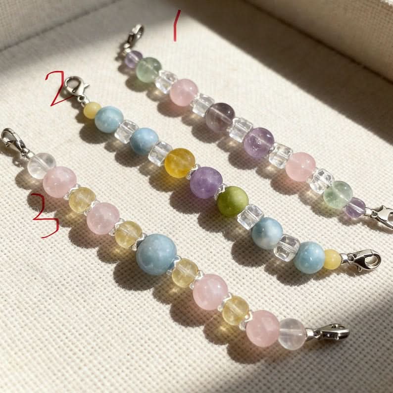 Numbered pastel tone crystal bead decorative chains for dog cat collars product view | DIY Jade