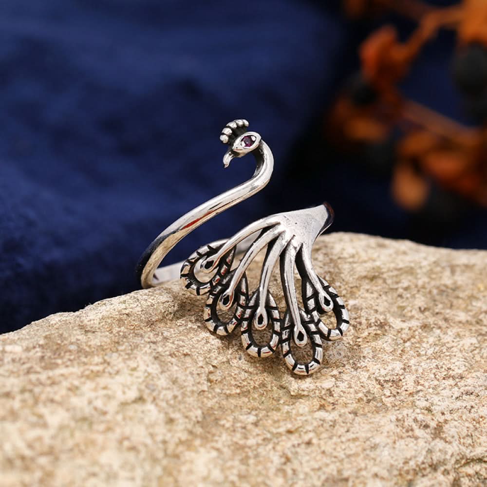 Silver ring antique floral cutout silver color | DIY Jade