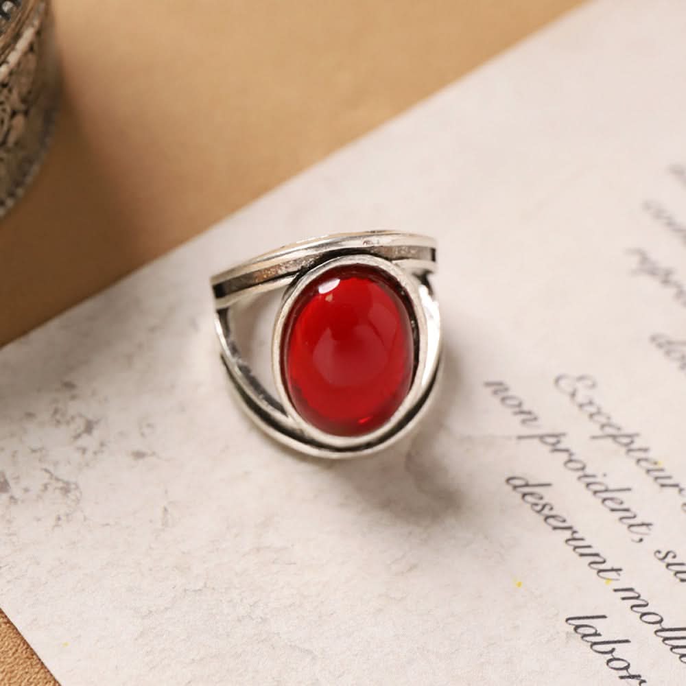 Silver ring black agate bird motif silver color | DIY Jade