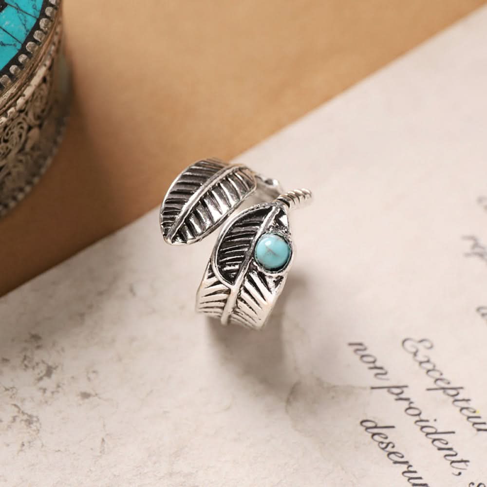 Silver ring black agate heart stone silver color | DIY Jade