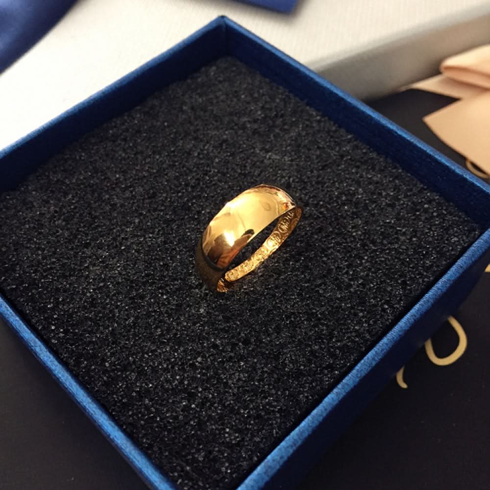 Silver ring delicate engraved gold color | DIY Jade