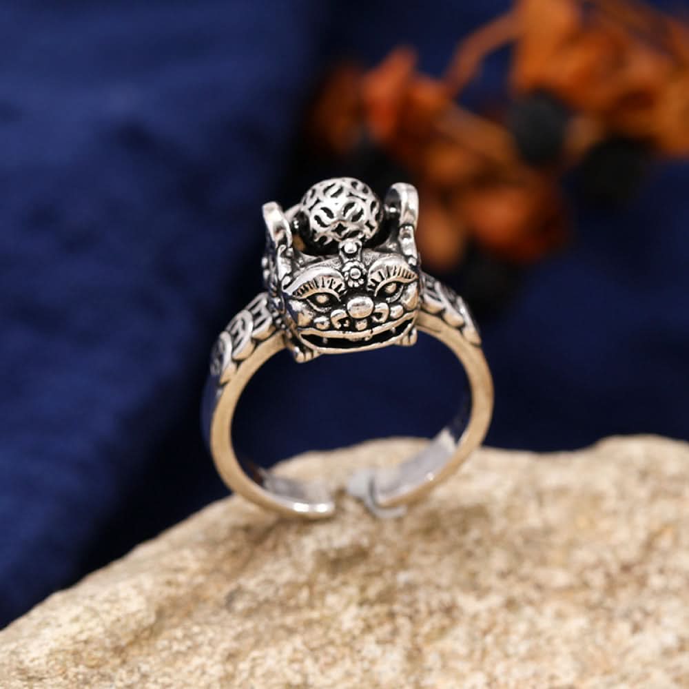 Silver ring distressed pattern silver color | DIY Jade