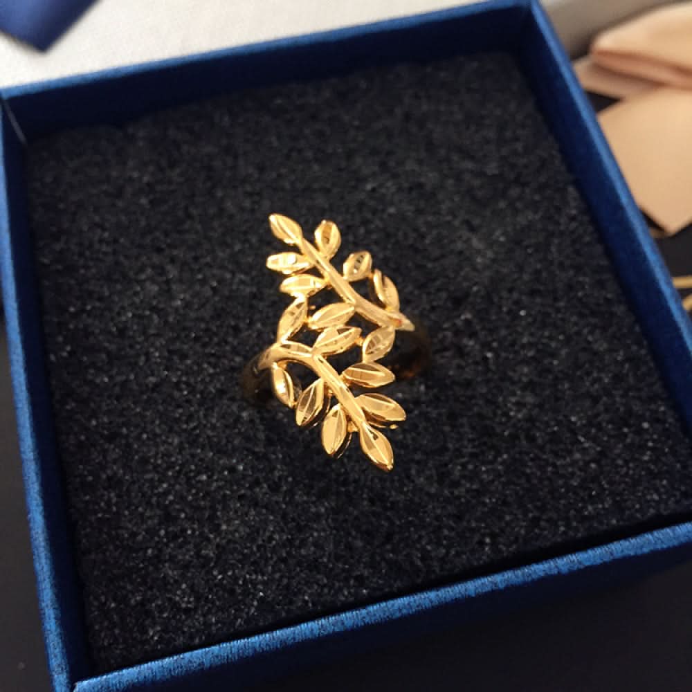 Silver ring layered band gold color | DIY Jade
