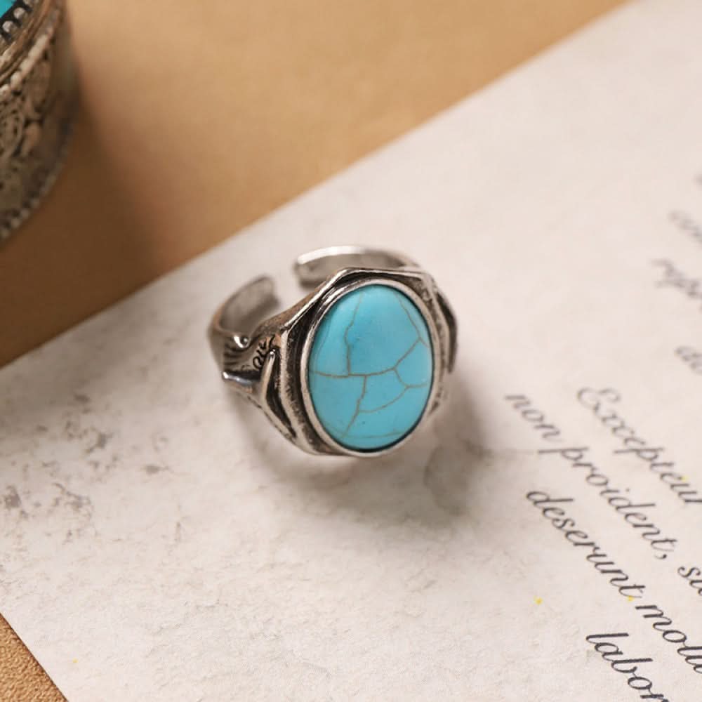 Silver ring red agate geometric inlay silver color | DIY Jade
