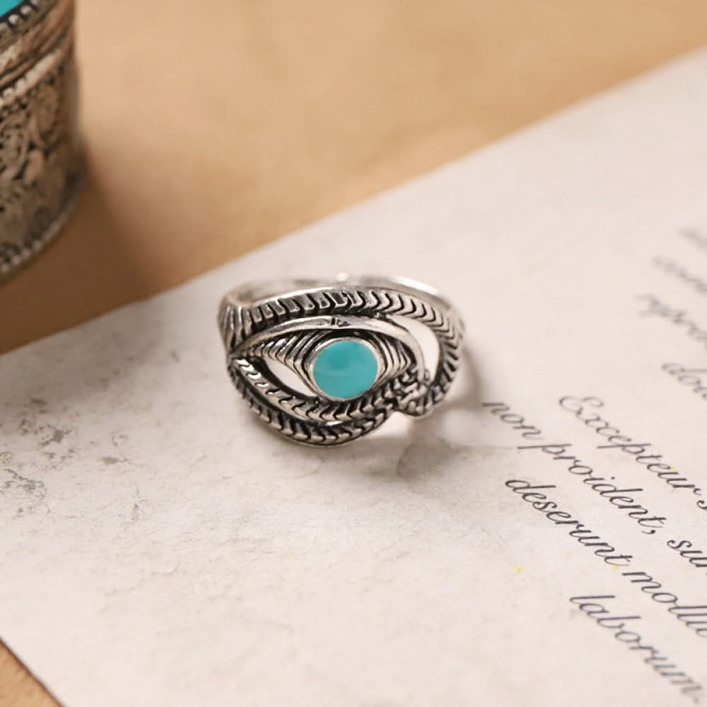 Silver ring red agate squoval stone silver color | DIY Jade