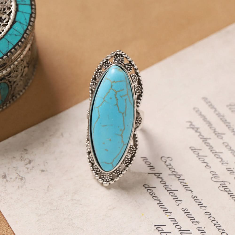 Silver ring red agate teardrop shape silver color | DIY Jade