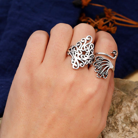 Silver ring twisted hoop silver color | DIY Jade