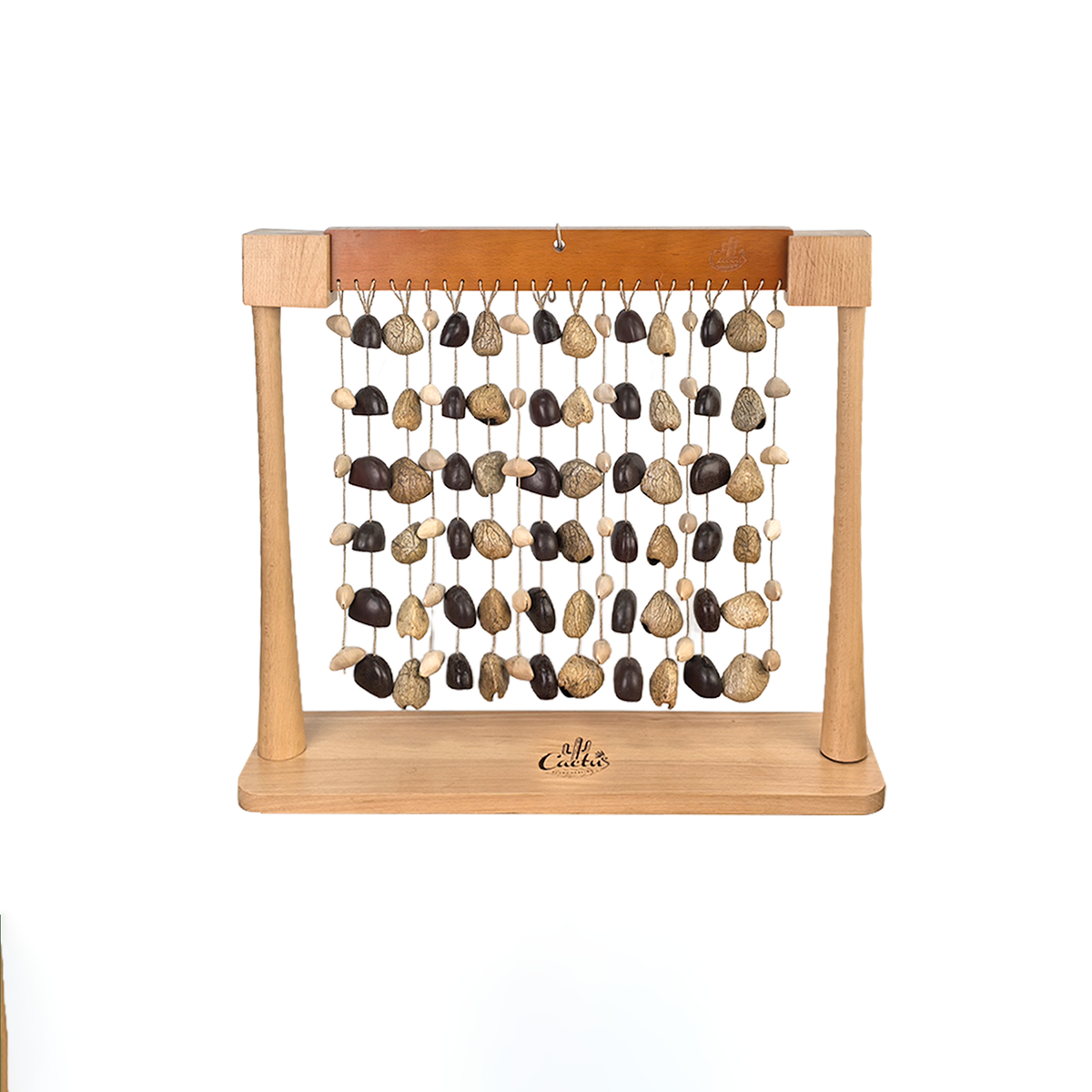 Wooden display frame seed pod wind chime, desktop‑style handicraft ornament | DIY Jade